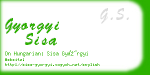 gyorgyi sisa business card